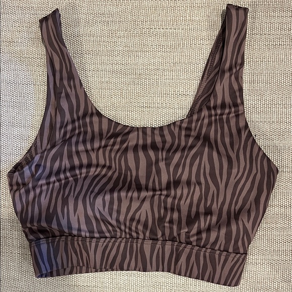 WILO Australia Brown Zebra Print Sports Bra - Picture 1 of 5